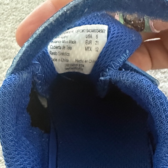 Vibrant Blue Kids Sneakers with Velcro Straps - Picture 2 of 4